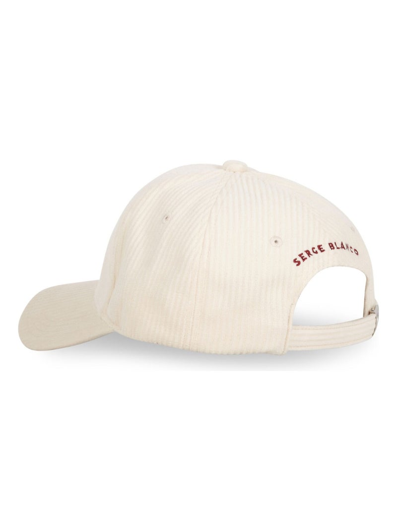 Casquette Baseball homme en velours côtelé Velvet Serge Blanco Blanc - Kiabi