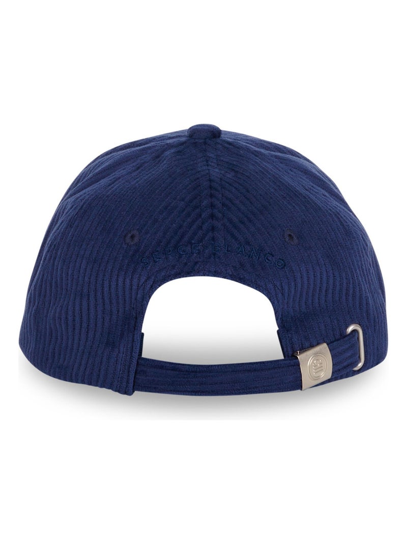 Casquette Baseball homme en velours c?tel? Velvet Serge Blanco Bleu - Kiabi