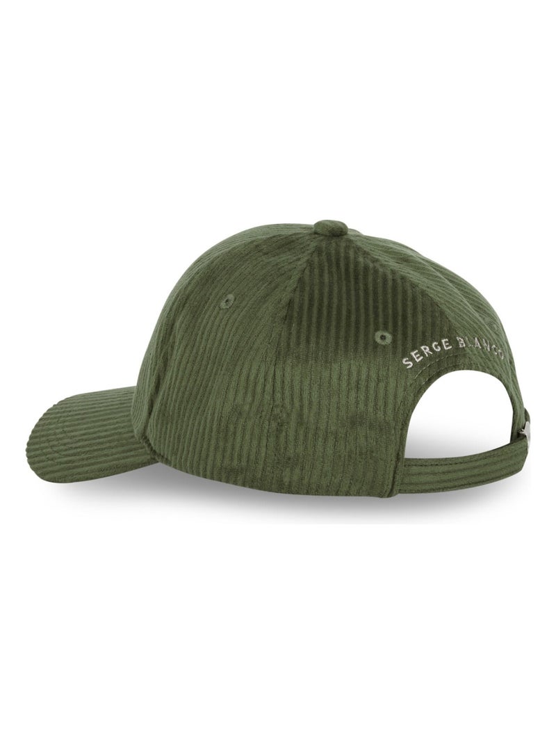 Casquette Baseball homme en velours c?tel? Velvet Serge Blanco Vert - Kiabi