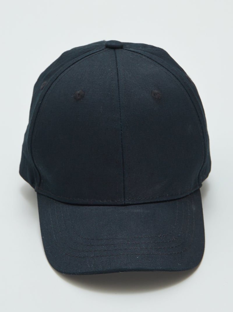 Casquette basique style baseball Noir - Kiabi