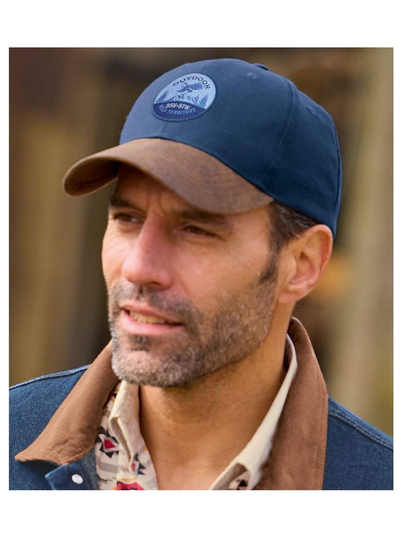Casquette Bi-Matière   - ATLAS FOR MEN Bleu marine - Kiabi