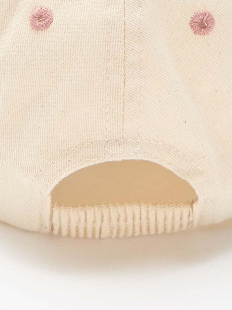 Casquette brodée en tissu Beige - Kiabi