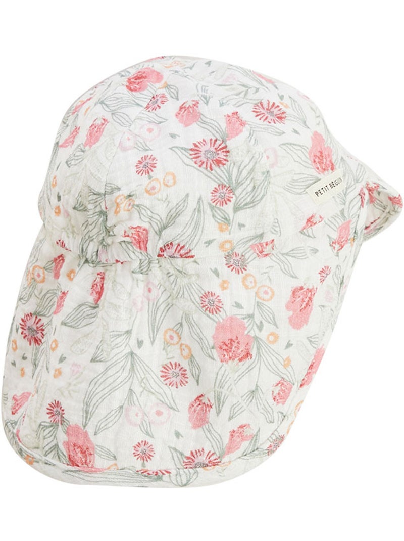Casquette cache-cou bébé en gaze de coton Anaelle Ecru - Kiabi