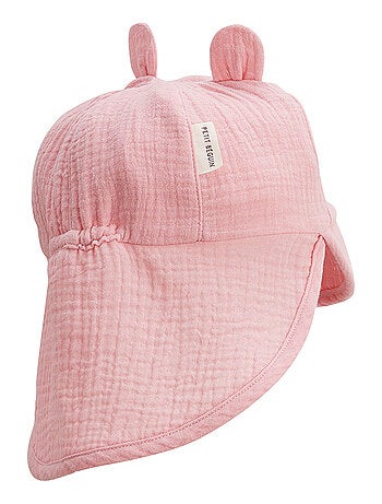 Casquette cache-cou bébé en gaze de coton Bahamas