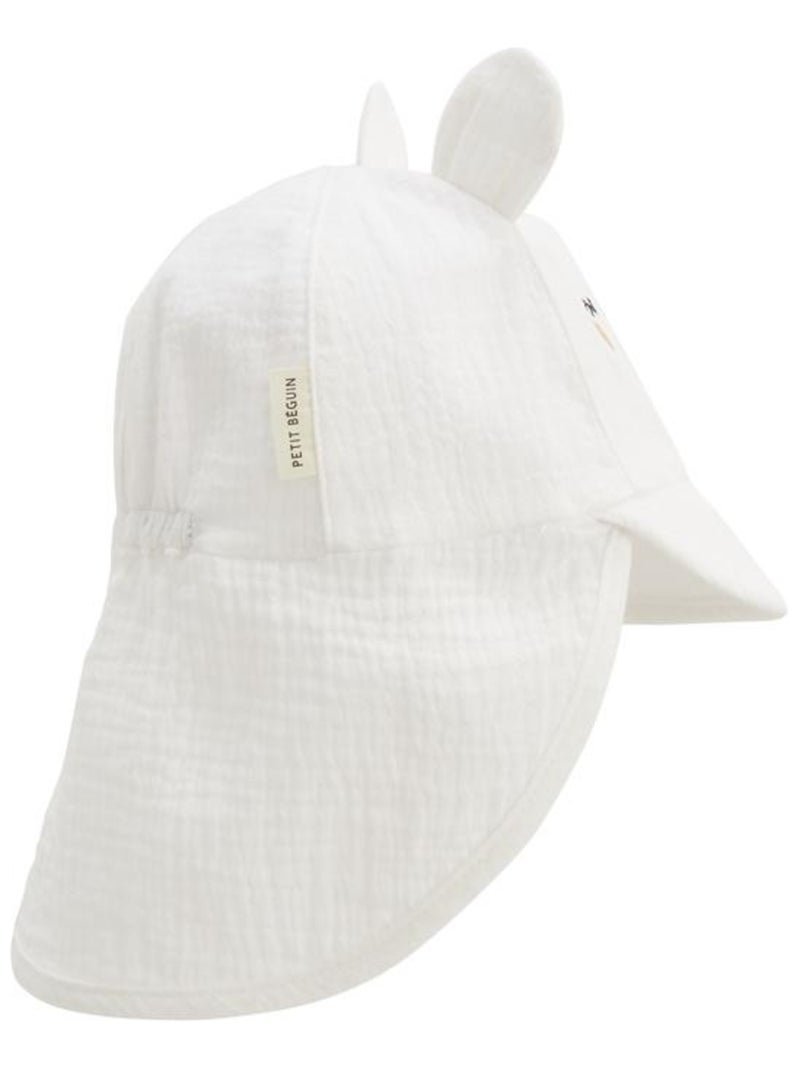 Casquette cache-cou bébé en gaze de coton Capucine Ecru - Kiabi