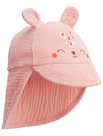 Casquette cache-cou bébé en gaze de coton Mindanao