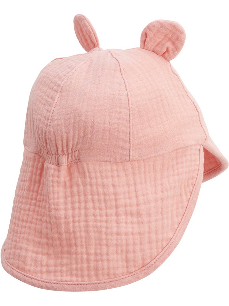 Casquette cache-cou bébé en gaze de coton Mindanao Rose - Kiabi