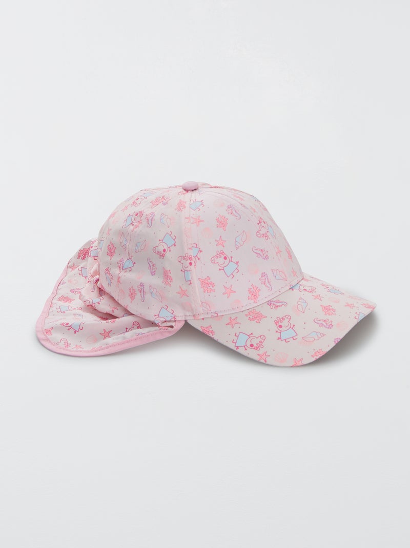 Casquette cache nuque 'Peppa Pig' rose - Kiabi