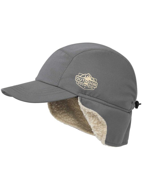 Casquette Cache-Oreilles Doublée Sherpa  - ATLAS FOR MEN - Kiabi