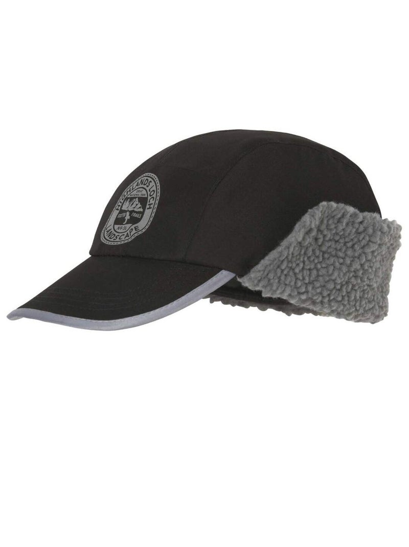 Casquette Cache-oreilles Doublée Sherpa  - ATLAS FOR MEN Noir - Kiabi