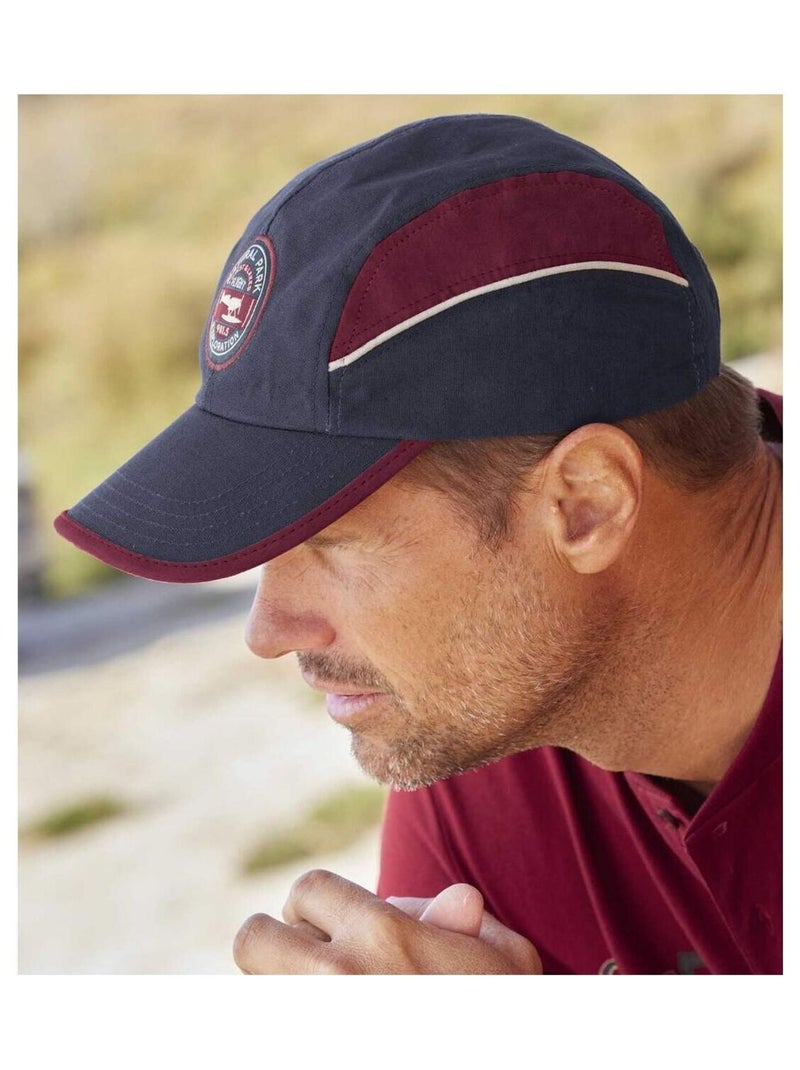 Casquette Canvas et Suédine  - ATLAS FOR MEN Bleu marine - Kiabi