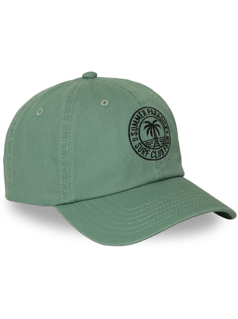 Casquette Dad cap en coton avec broderie Surf Club Freegun Vert - Kiabi