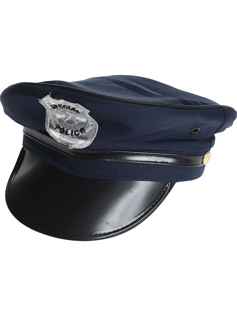 Casquette de policier avec visière et insigne bleu - Kiabi