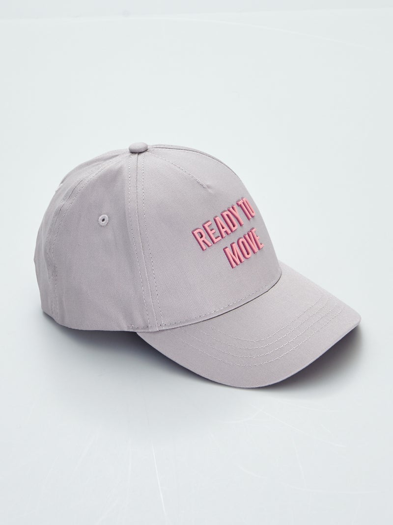 Casquette de sport à message Gris - Kiabi