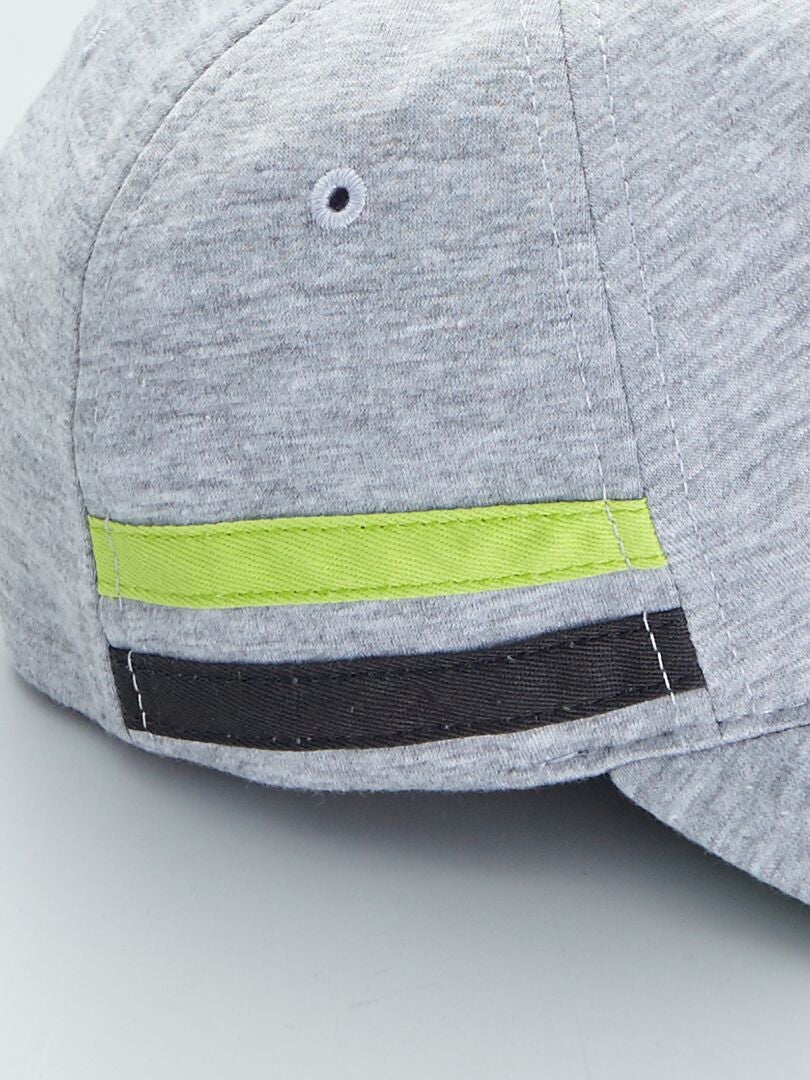 Casquette de sport chinée Gris/vert - Kiabi