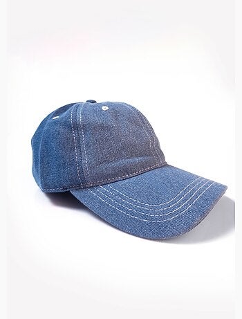Casquette denim, coutures contrastantes - afibel