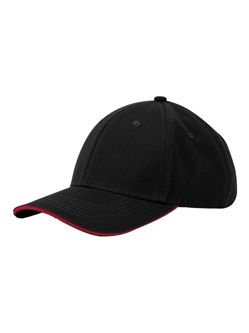 Casquette earthaware - beechfield Noir Rouge - Kiabi