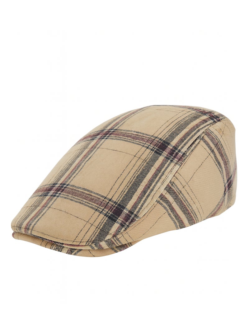 Casquette écossaise à carreaux EWAN Beige - Kiabi