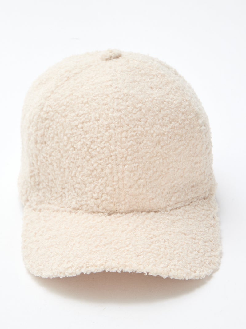 Casquette effet moutonné uni Beige - Kiabi