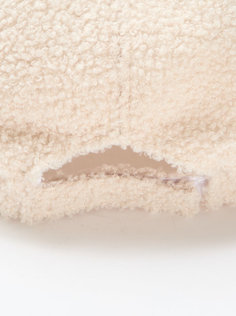 Casquette effet moutonné uni Beige - Kiabi