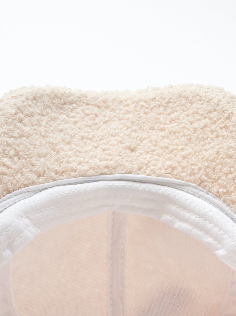 Casquette effet moutonné uni Beige - Kiabi