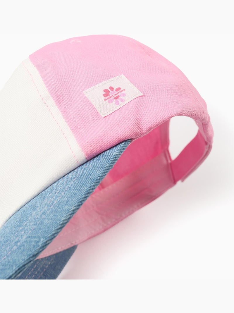 Casquette en coton avec bloque de couleurs Rose - Kiabi