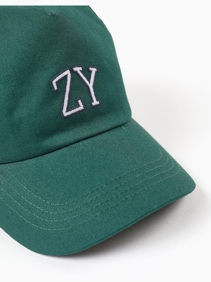 Casquette en coton avec broderie ZY Vert foncé - Kiabi