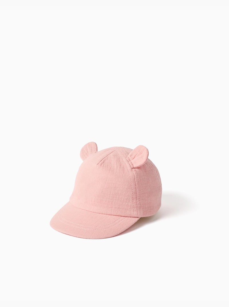 Casquette en coton avec oreilles 3D Rose clair - Kiabi