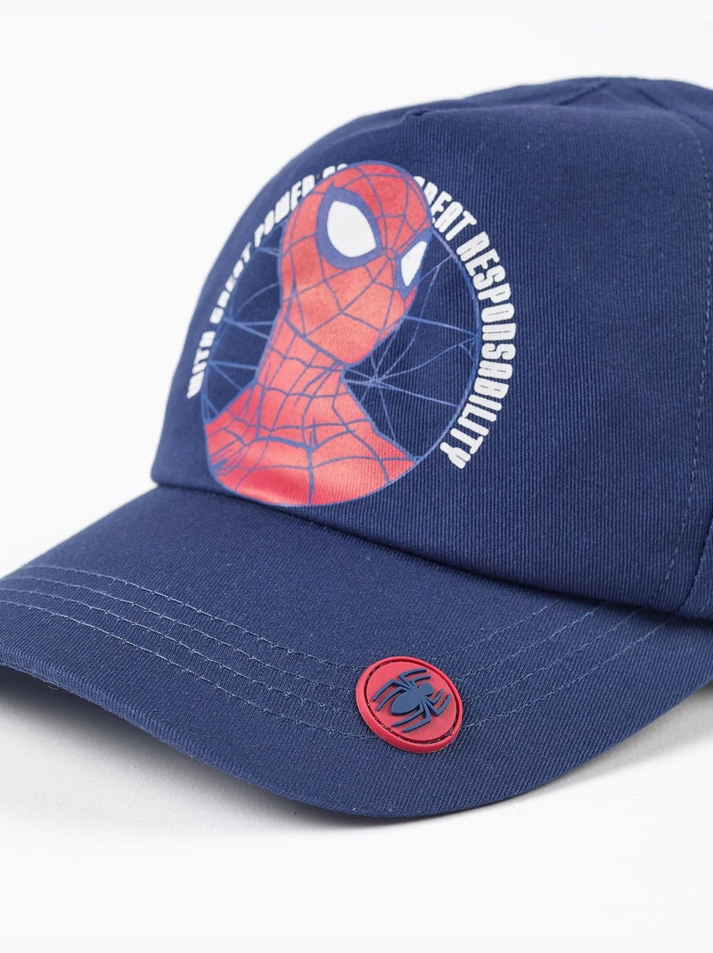 Casquette en coton sergé avec imprimé Spider-Man Bleu foncé - Kiabi
