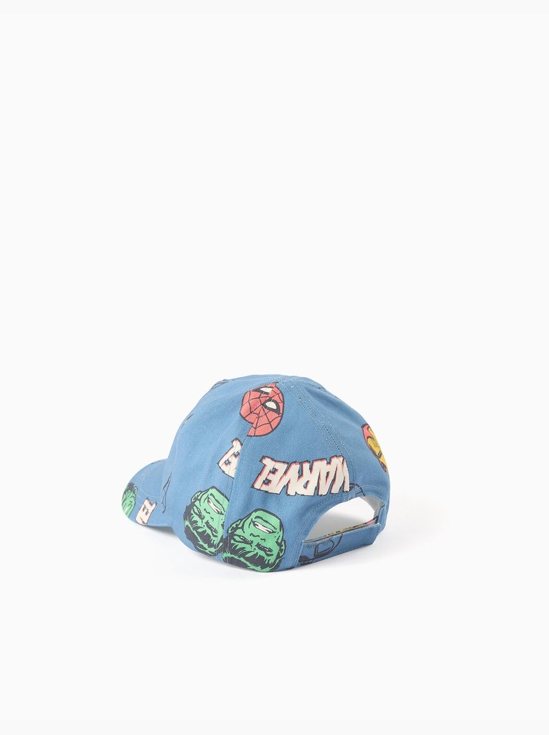 Casquette en coton sergé avec imprimés Marvel Bleu Bleu - Kiabi