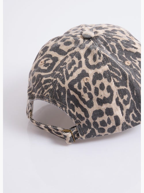 Casquette en denim léopard + coeur brodé - AFIBEL - Kiabi