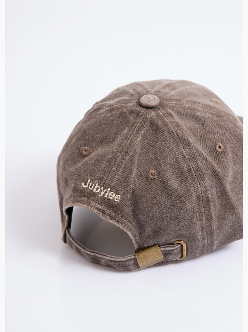 Casquette en denim used, broderie c¿ur - AFIBEL Marron - Kiabi