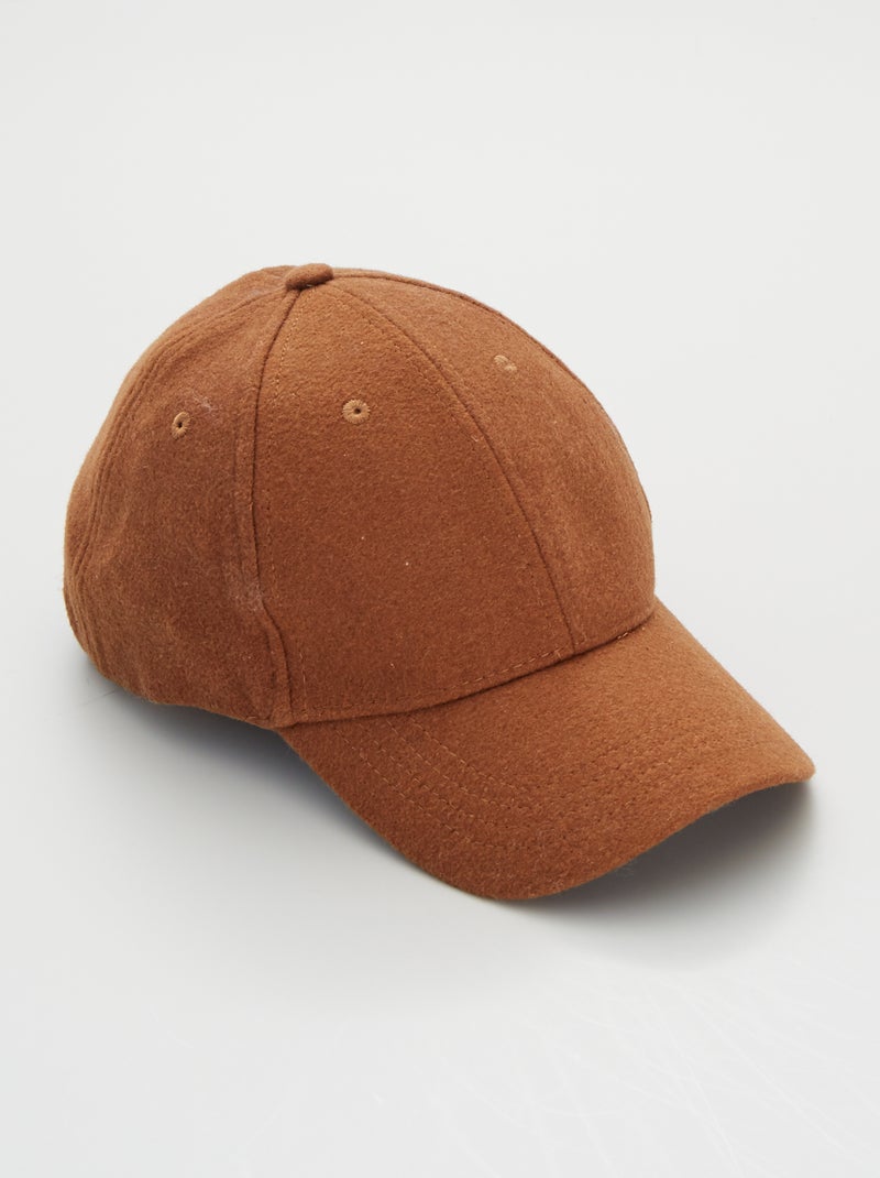 Casquette en feutre camel - Kiabi