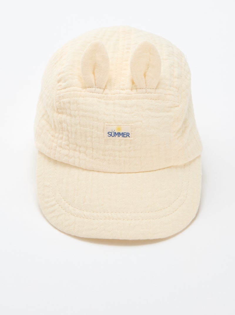 Casquette en gaze de coton Blanc - Kiabi