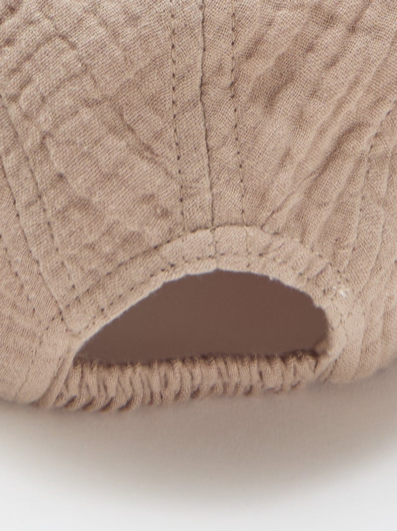 Casquette en gaze de coton Marron - Kiabi