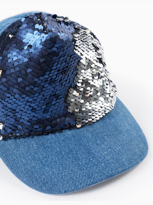Casquette en Jean à Sequins Réversible - Kiabi