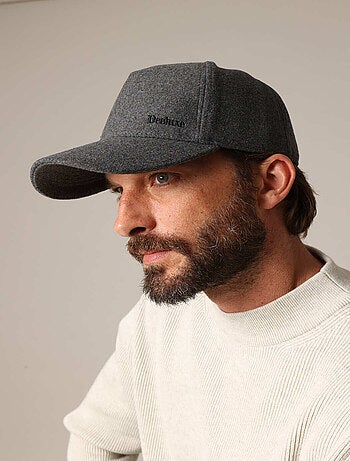 Casquette en laine avec logo ton sur ton 'deeluxe'