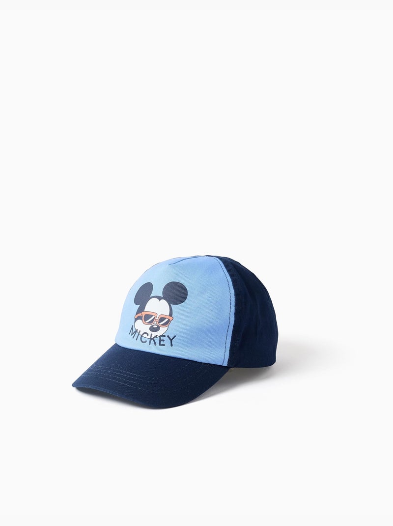 Casquette en sergé de coton avec imprimé Mickey Bleu foncé - Kiabi