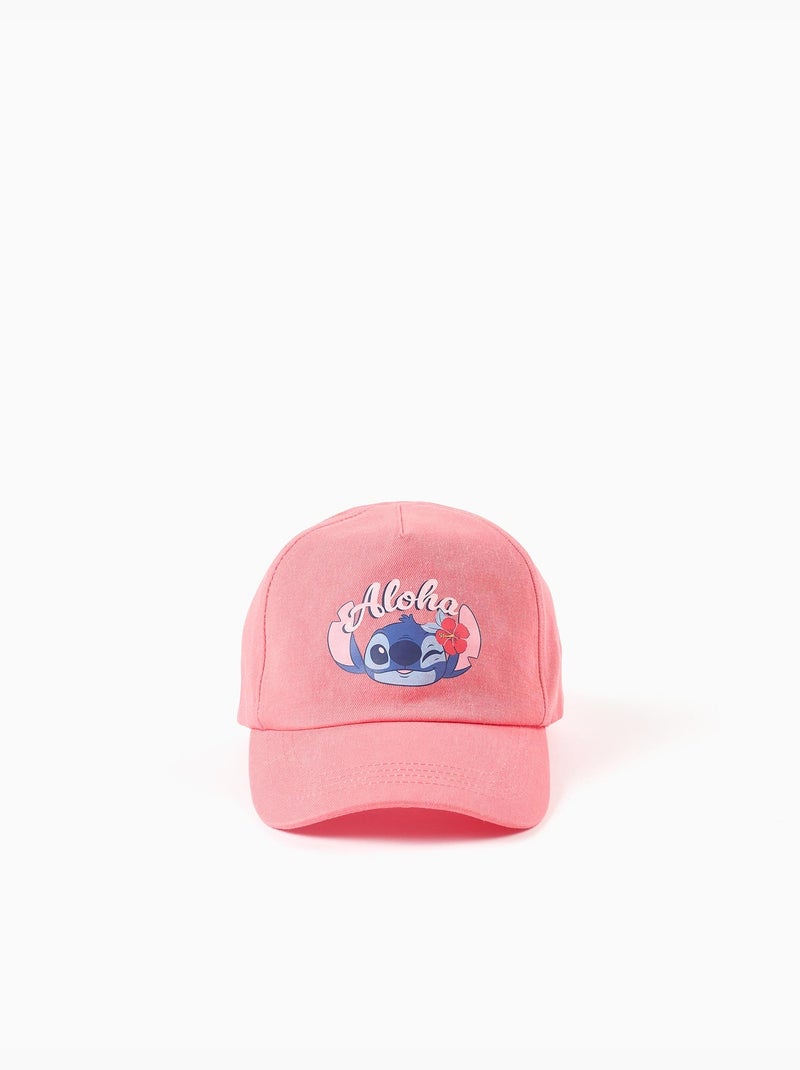 Casquette en sergé de coton avec imprimé Stitch Rose - Kiabi