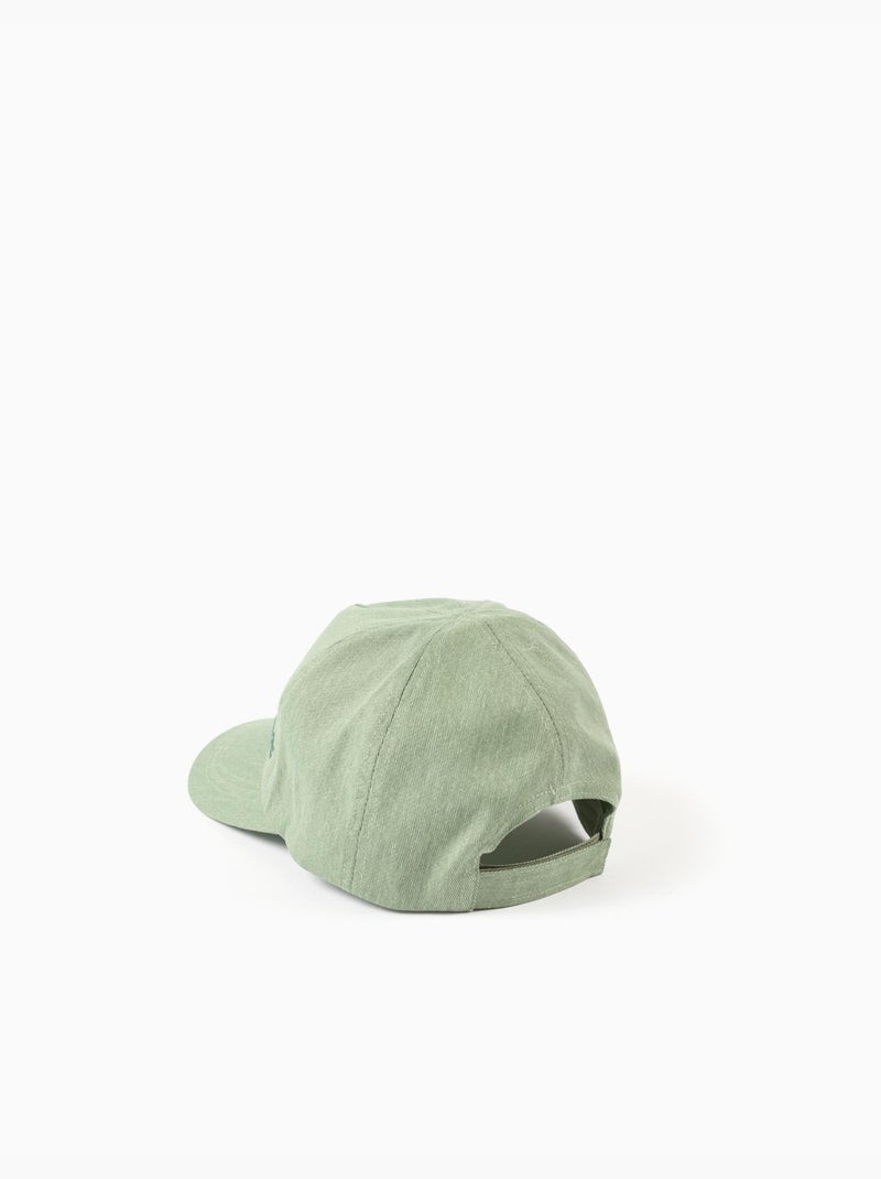 Casquette en sergé de coton avec vagues brodées Vert clair - Kiabi