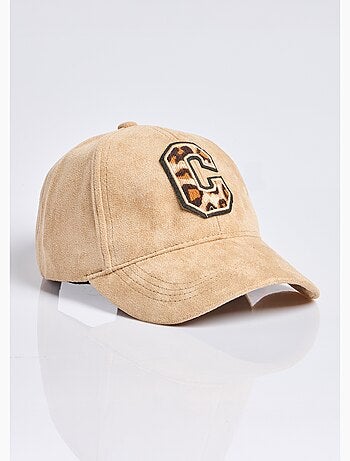 Casquette en simili daim, détail léopard - AFIBEL