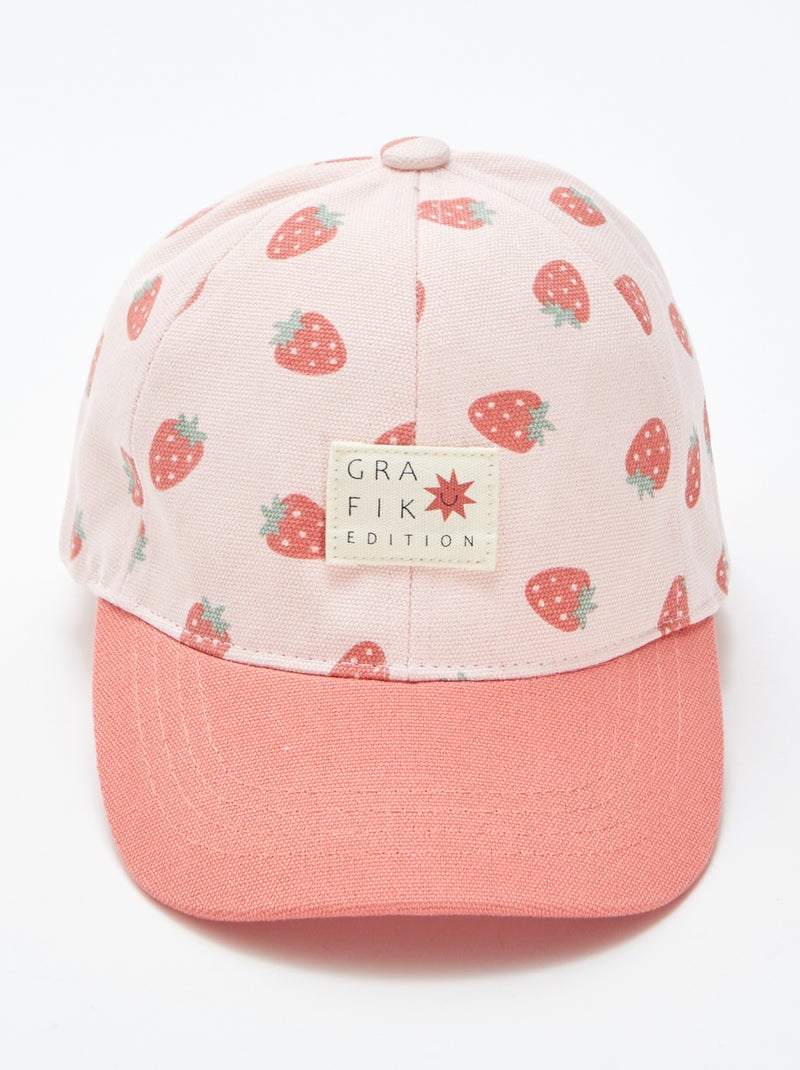 Casquette en toile à motif ROSE - Kiabi