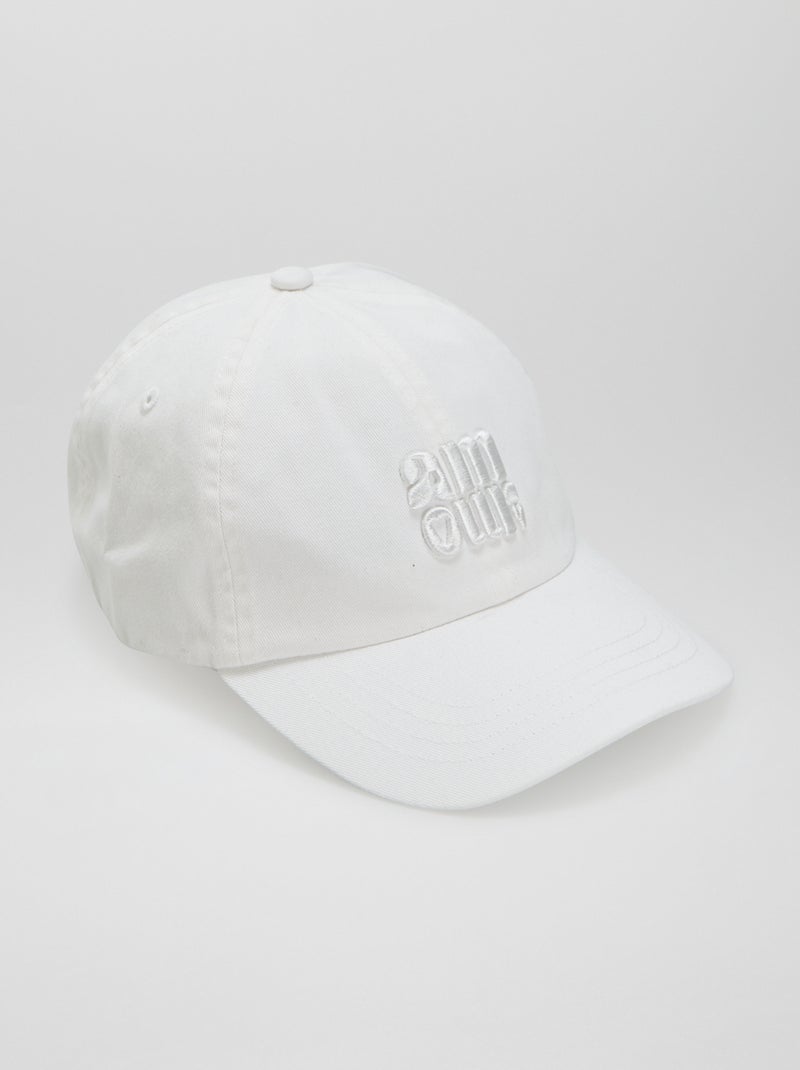 Casquette en toile 'amour' Blanc - Kiabi