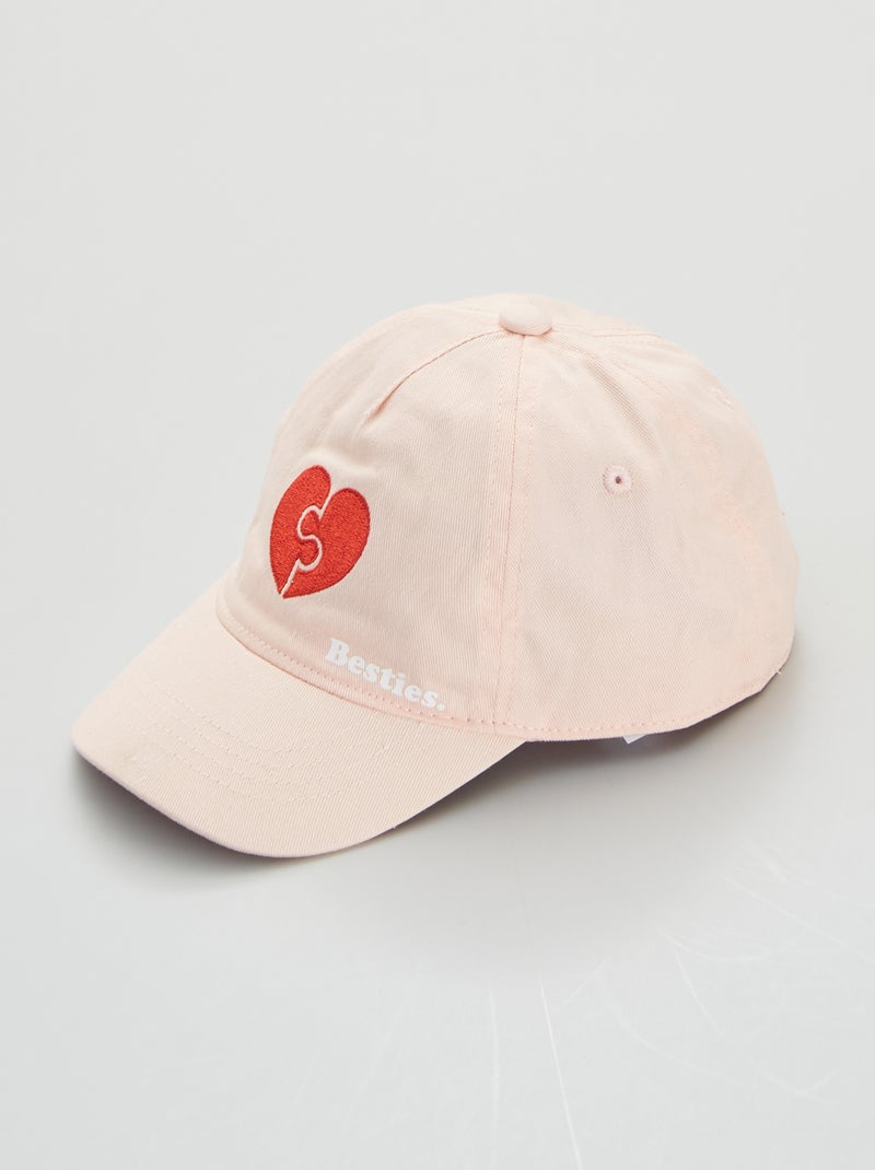 Casquette en toile avec imprimé devant Rose - Kiabi