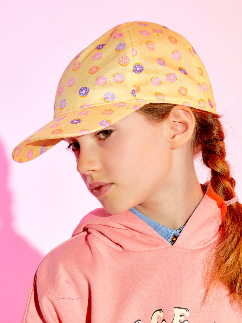 Casquette en toile avec imprimé jaune - Kiabi
