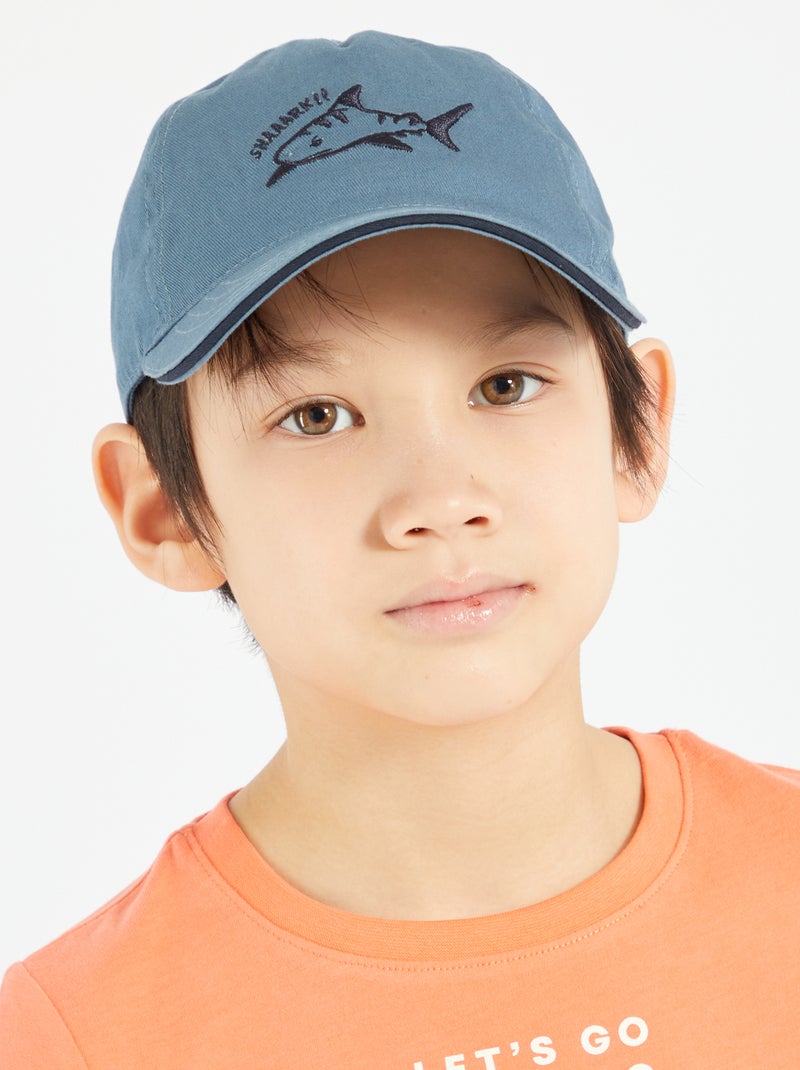 Casquette en toile bleu indien - Kiabi
