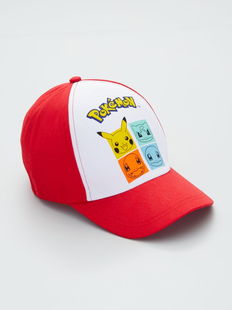 Casquette en toile 'Pokémon' Rouge/Blanc - Kiabi