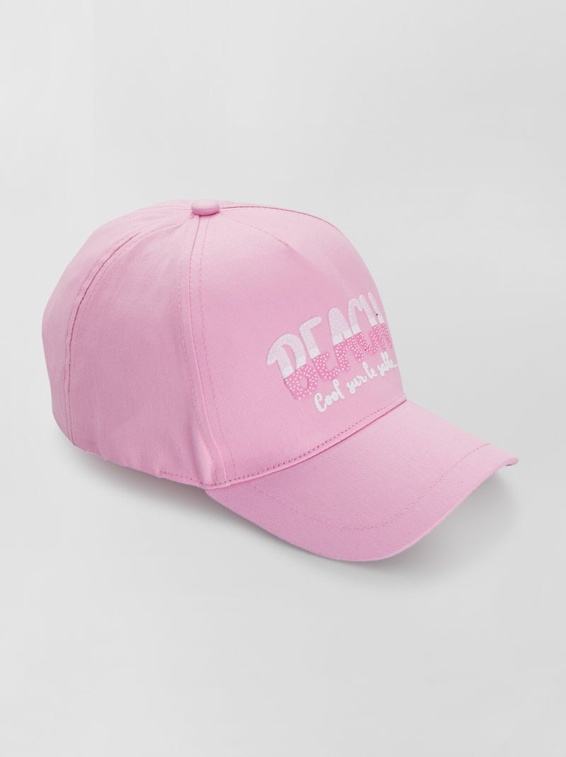 Casquette en toile rose rose - Kiabi