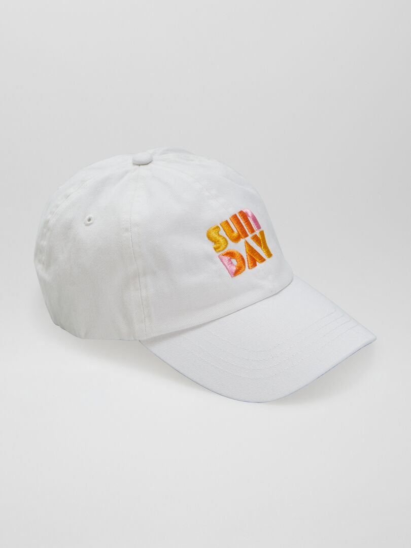 Casquette en toile 'Sunday' Blanc - Kiabi