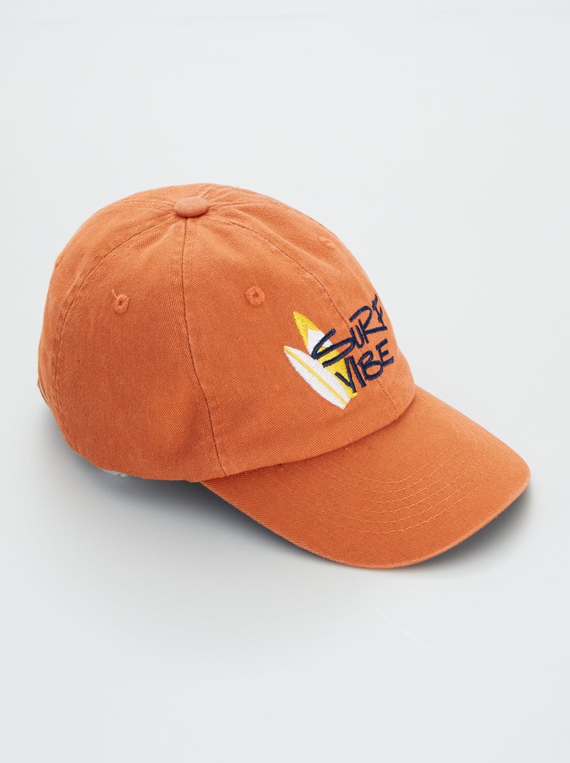 Casquette en toile 'surf vibe' Terracotta - Kiabi